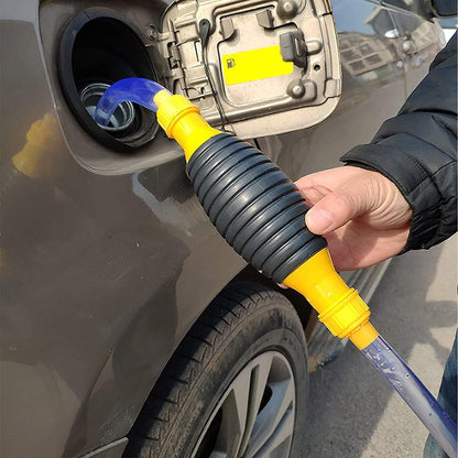 Estoy Manual Syphon Hand Pump with 2 meter Long Hose pipe, Multifunction Liquid Sucker Transfer Pump for Petrol, Diesel, Oil, Water Fish Tank (PACK OF 1, YELLOW+BLACK)