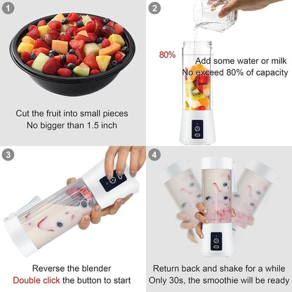 Portable USB Rechargeable Blender – Make Smoothies On-the-Go!
