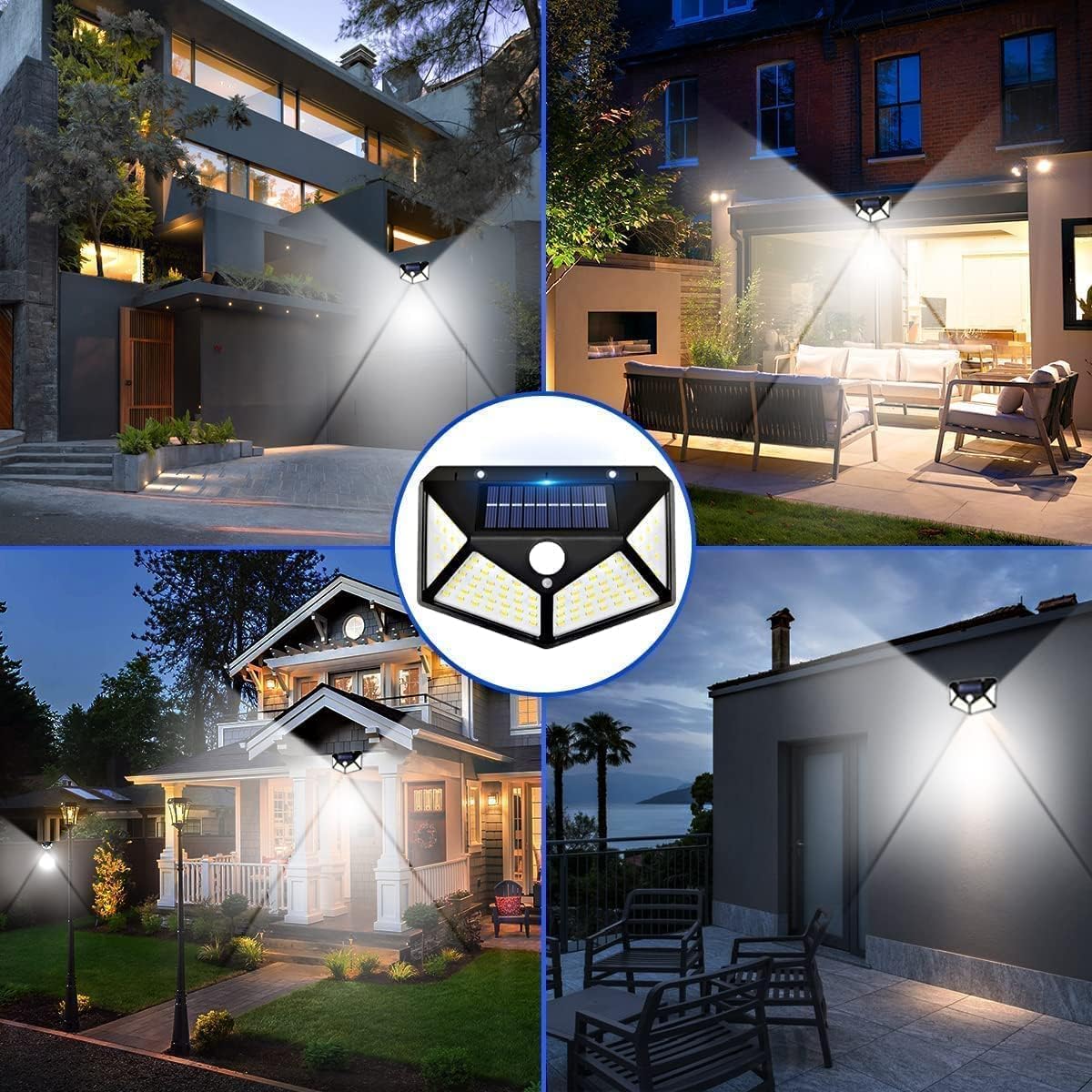 Solar-Powered LED Motion Sensor Wall Light – Waterproof & Energy-Efficient