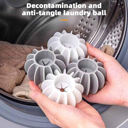 ESTOY Silicone Laundry Ball Cleaning Washing Machine Clothes Anti-Winding Laundry Washing Balls Washer Balls Reusable Laundry Balls Scrubbing Balls Big sizeAnti-Winding(PACK 4)
