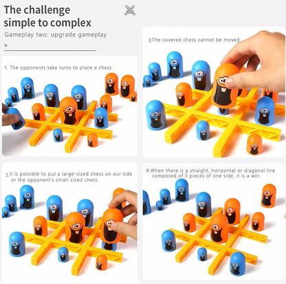 Stackable Monster Tic-Tac-Toe Game – 3D Strategy Board Game for Kids & Family Fun