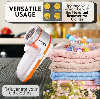 Lint Remover for Clothes Electric Fabric Lint Shaver with 6 Blades, 9000 RPM Motor for Sweater, Woolen Clothes and Blankets