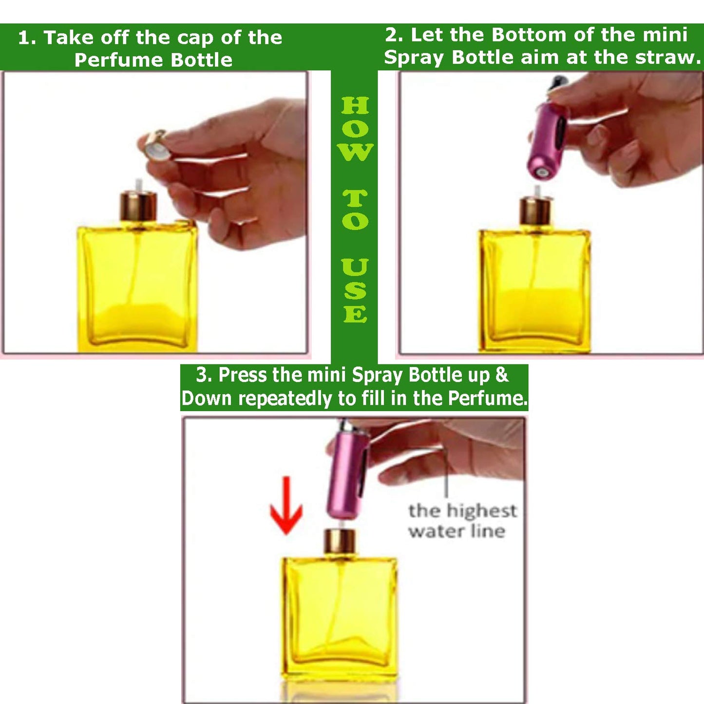 8ml Refillable Perfume Atomizer Spray Bottle, Portable Mini Travel Decant Sprayer Refiller Bottle, Pack of 1