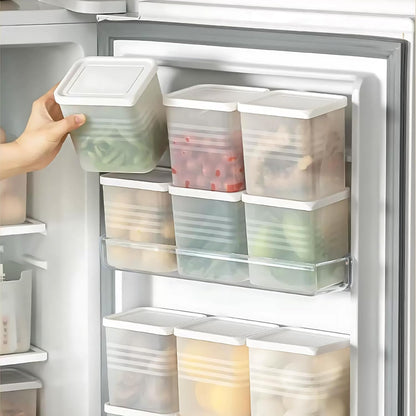 Airtight Refrigerator Storage Containers – Stackable Food Organizer Boxes (Set of 6)