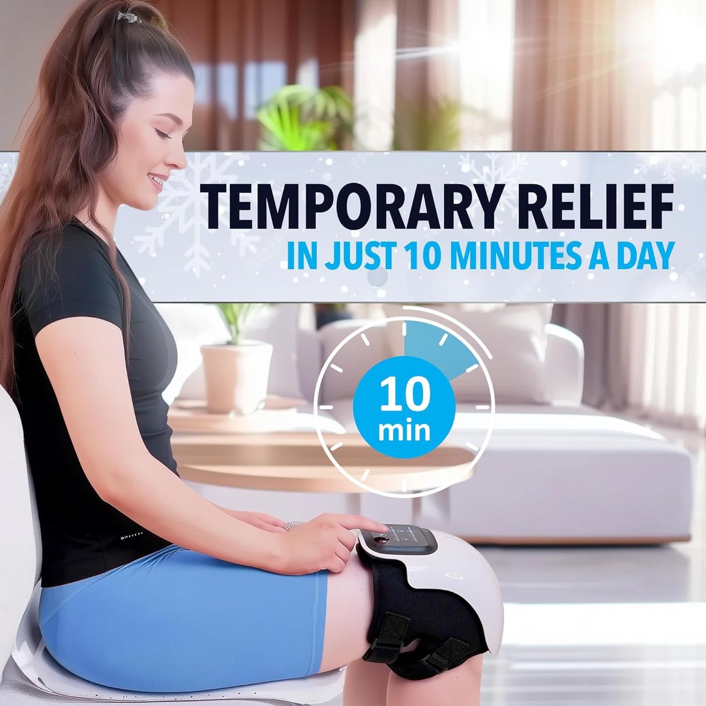 3-in-1 Smart Knee Massager with Heat & Red Light Therapy