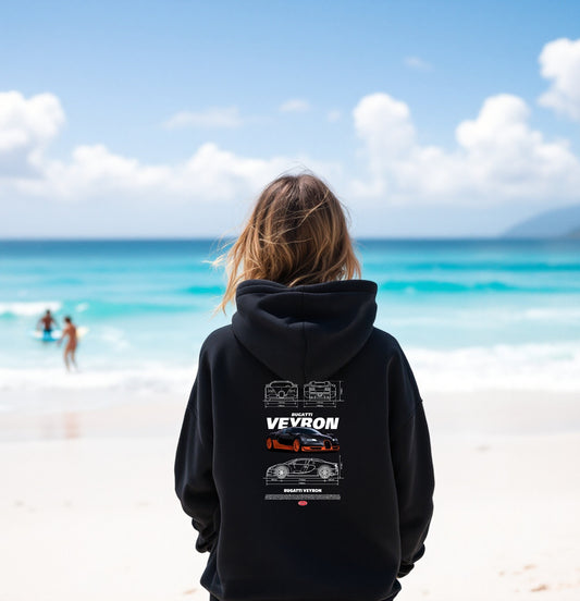 Bugatti Veyron Blueprint Hoodie