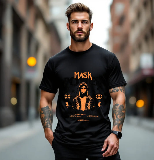 Mask Power Graphic T-Shirt – Urban Rebellion Streetwear