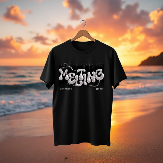 Melting Text Graphic T-Shirt
