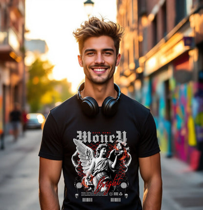 Need Some Money "Bright" Angel Graphic T-Shirt – Urban Divine Hustle Edition