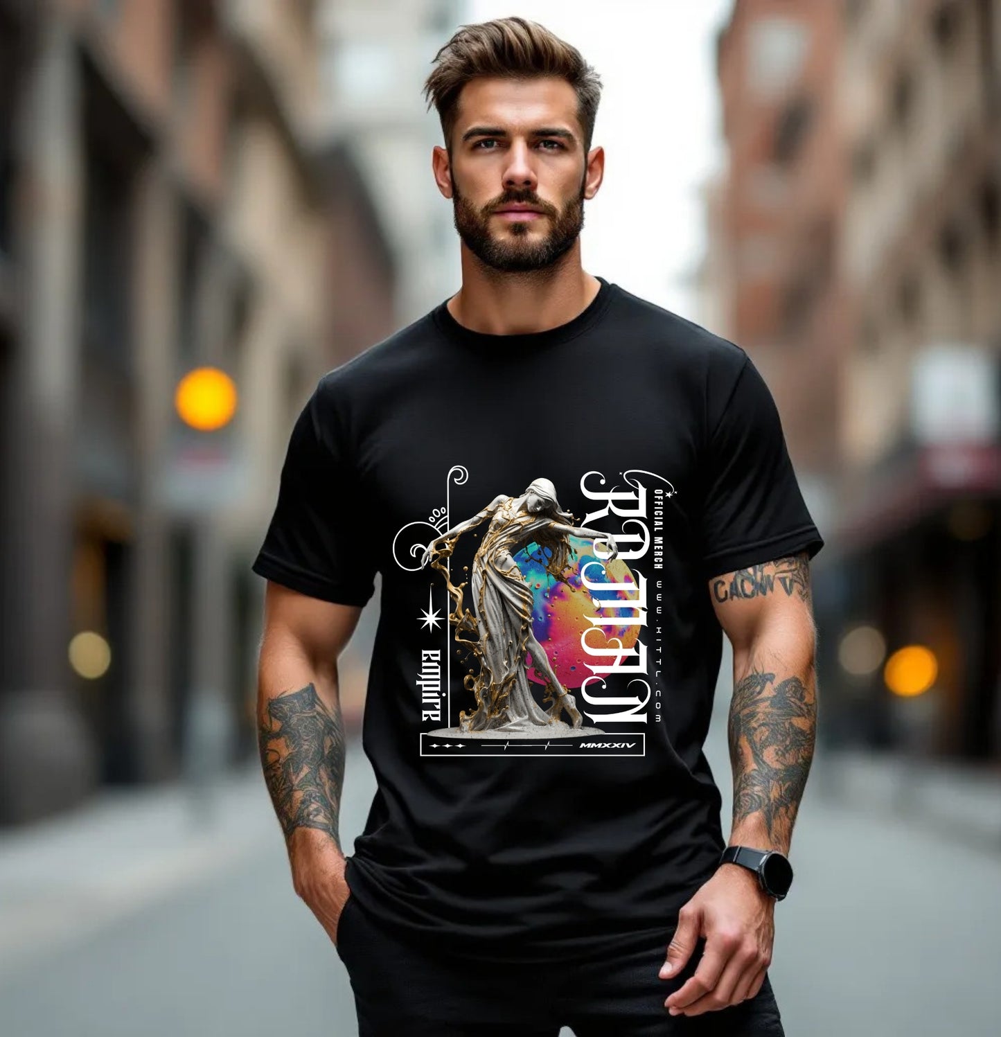 Divine Flow Graffiti Art T-Shirt – Classical Chaos Meets Street Culture