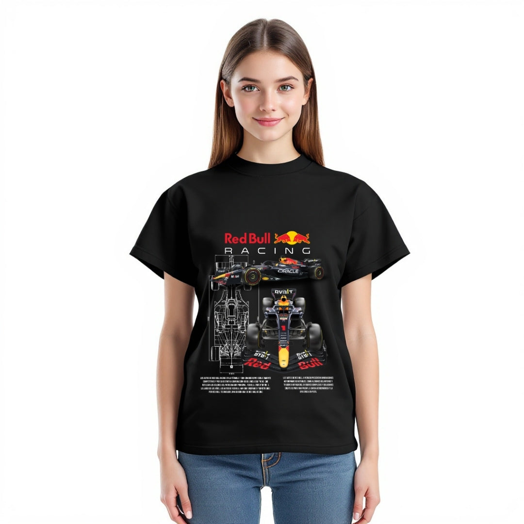 Red Bull Racing Formula 1 T-Shirt – F1 Car Blueprint Design