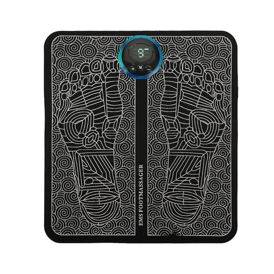 EMS Foot Massager - 8 Selectable Modes, 19 Intensity Levels, Automatic 15-Minute Session - Soothe and Revitalize Tired Feet