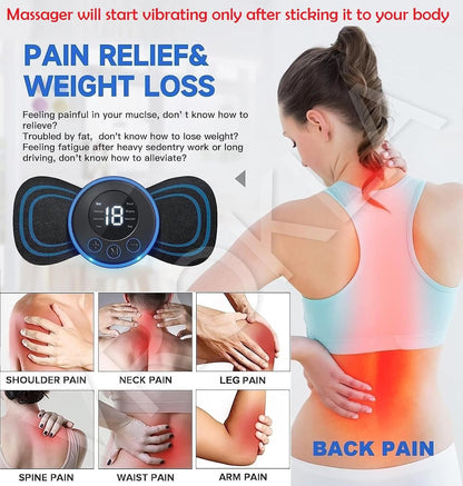Estoy Body Massager Machine for Pain Relief Wireless Massager 8 Mode & 19 Strength Level EMS Massager Mini Massager Butterfly Massager for Shoulder Legs Massage Neck Massager Mini Back Massager
