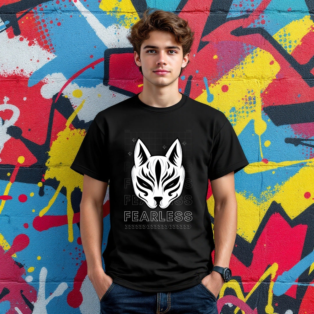 Fearless Wild Cat Graphic T-Shirt