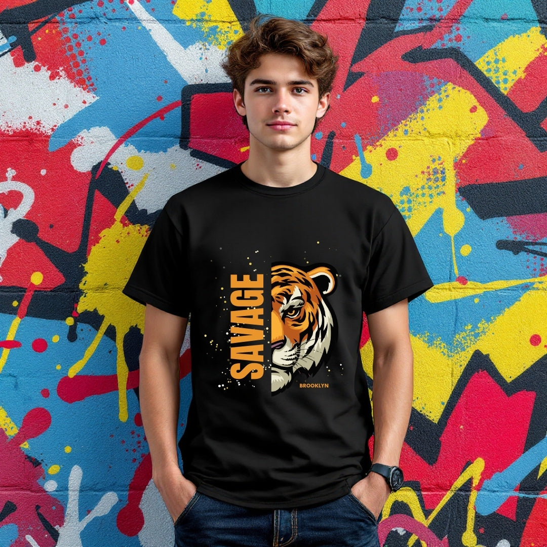 Savage Tiger Graphic T-Shirt
