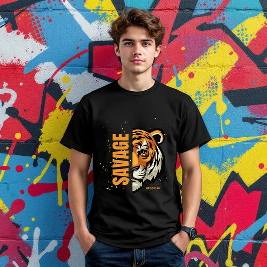 Savage Tiger Graphic T-Shirt