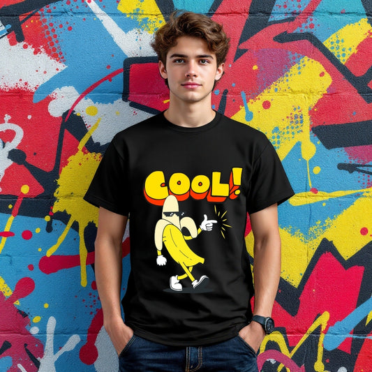 Cool Banana Cartoon Graphic T-Shirt