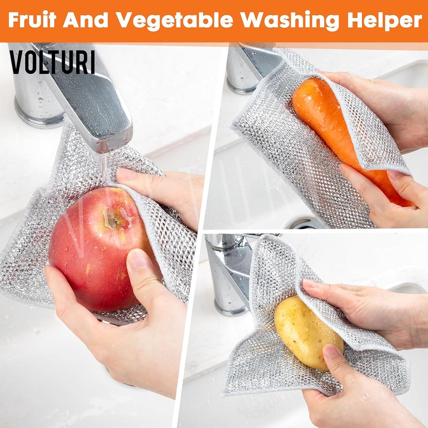 Heavy-Duty Multi-Surface Cleaning Scrub Sponge Pack of 6