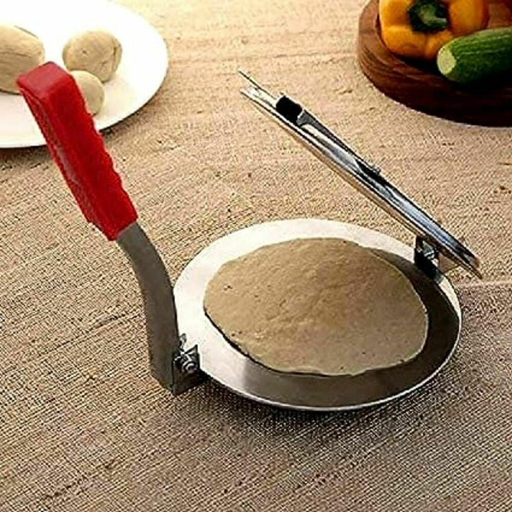 Stainless Steel Puri Press Machine – Manual Dough Presser for Puri, Chapati & Roti