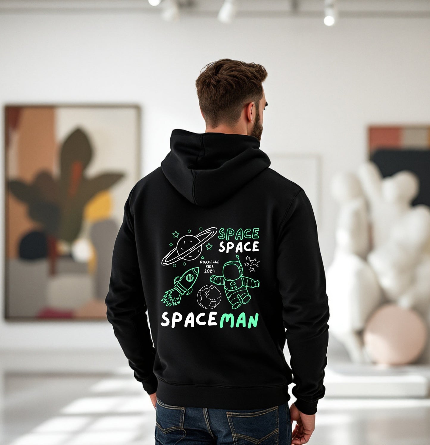 Spaceman Graphic Hoodie – Borcelle Kids 2024 Edition