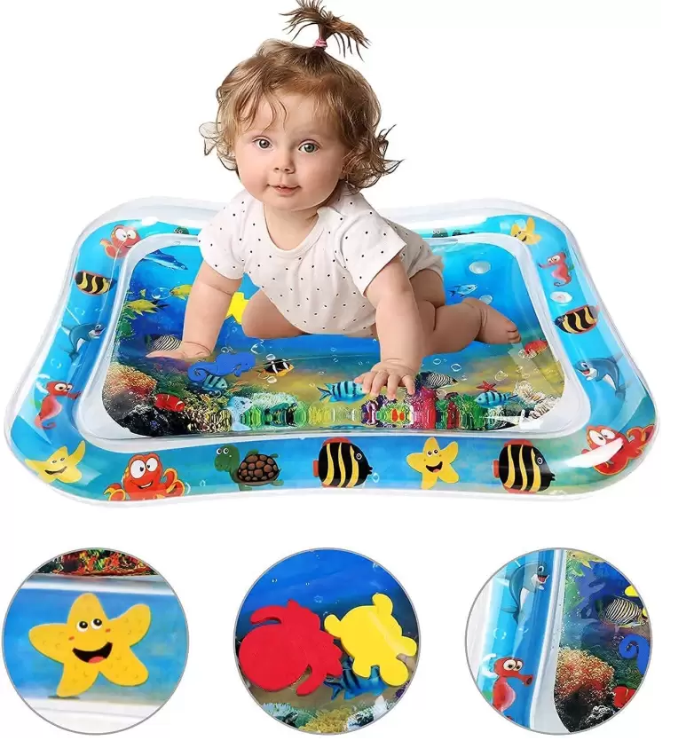 Inflatable Baby Water Play Mat – Tummy Time Sensory Development Toy