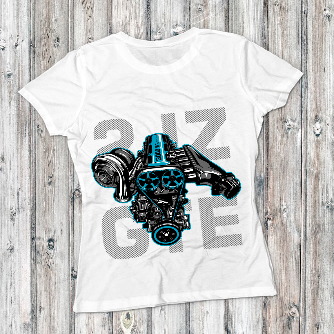Classic Crew T-Shirt – 3000 VVTi Motor Design