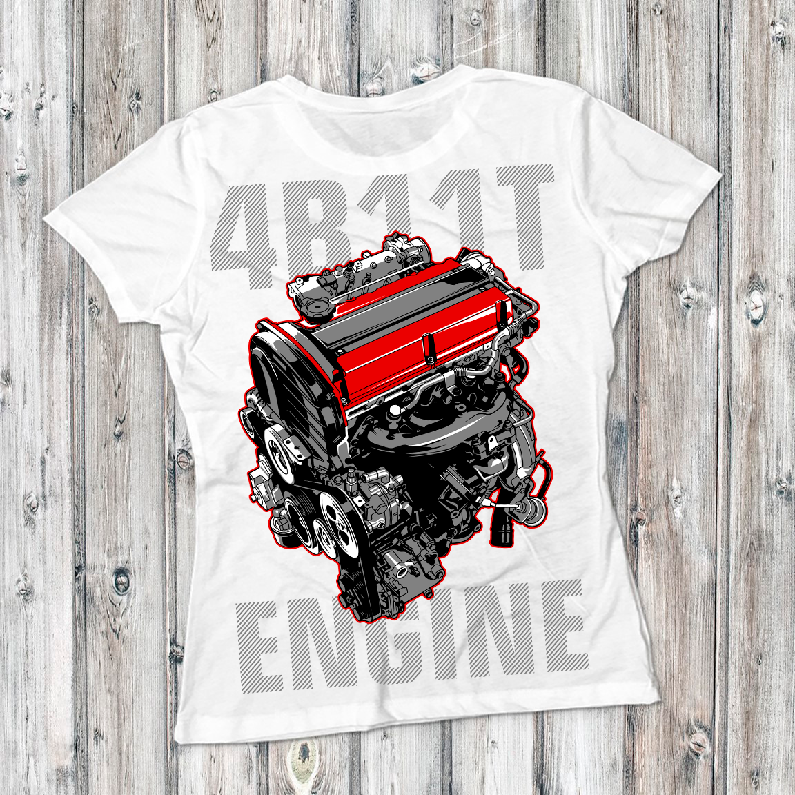 Classic Crew T-Shirt – 4B11T Engine Design