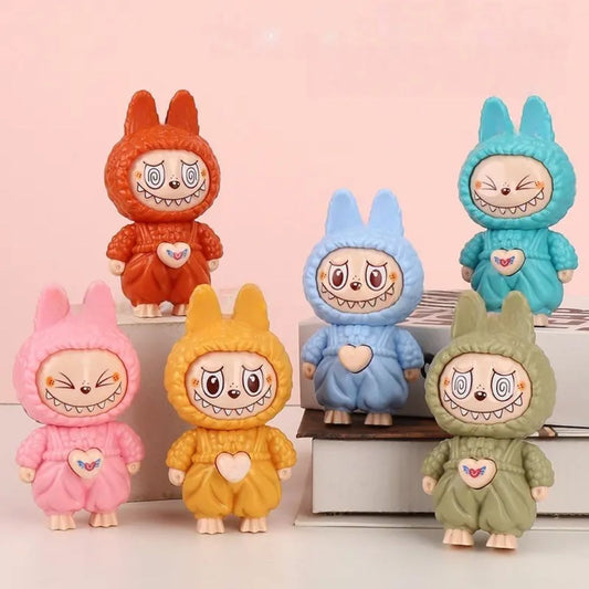 ESTOY Labubu Key chain Expression Change Toy 1pc Random (Labu Face Change) Key Chain