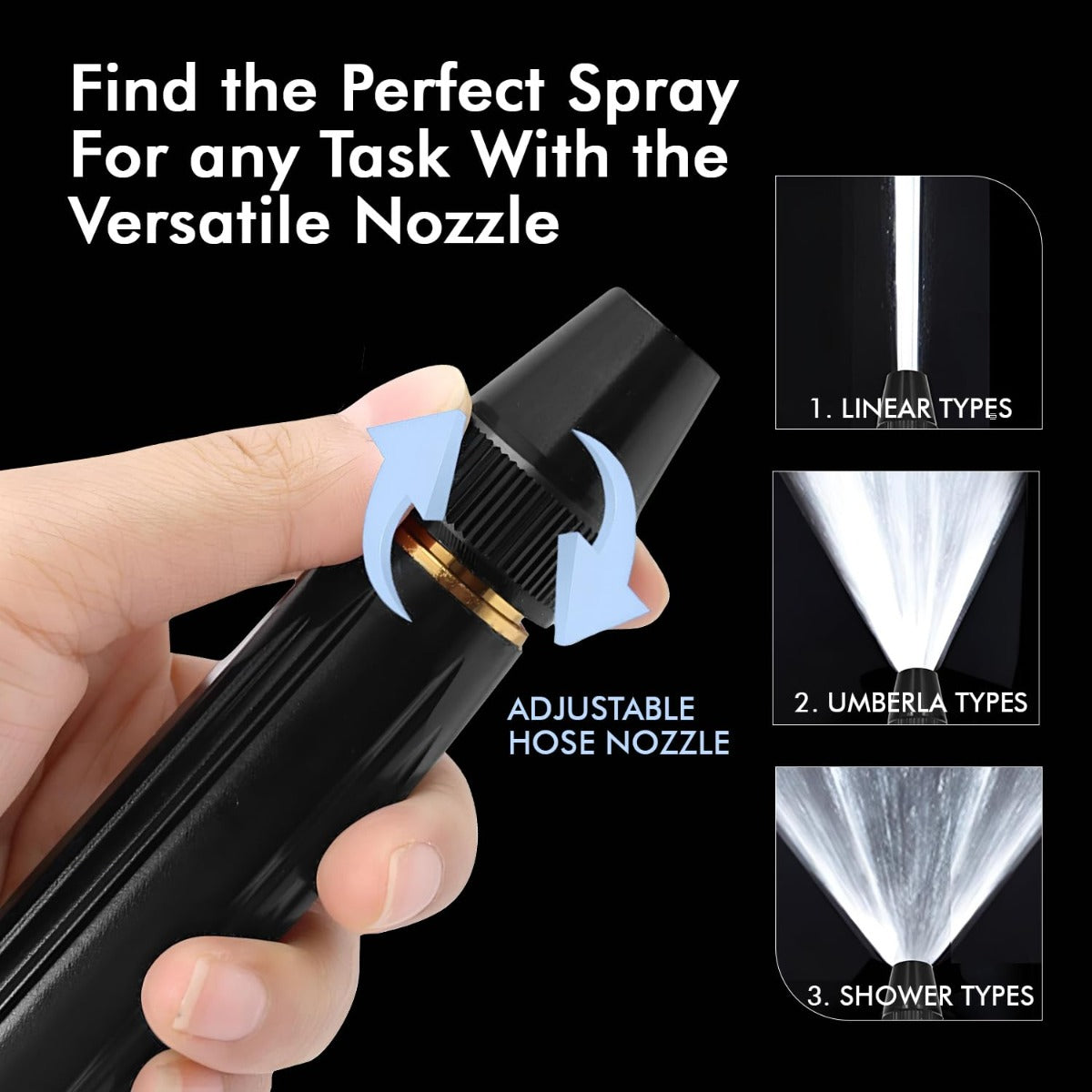 High-Pressure Adjustable Garden Hose Nozzle Spray Gun