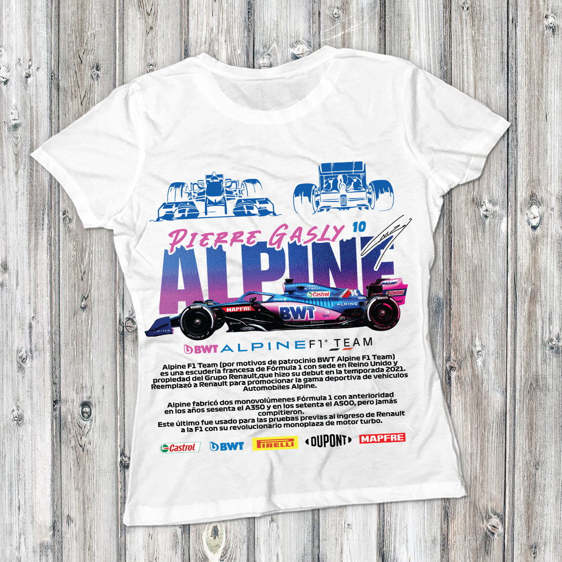 Pierre Gasly Alpine F1 Team – Racing Spirit T-Shirt